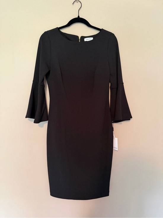 Calvin Klein Dresses & Skirts - NWT Calvin Klein Black Midi Dress with Bell Sleeves